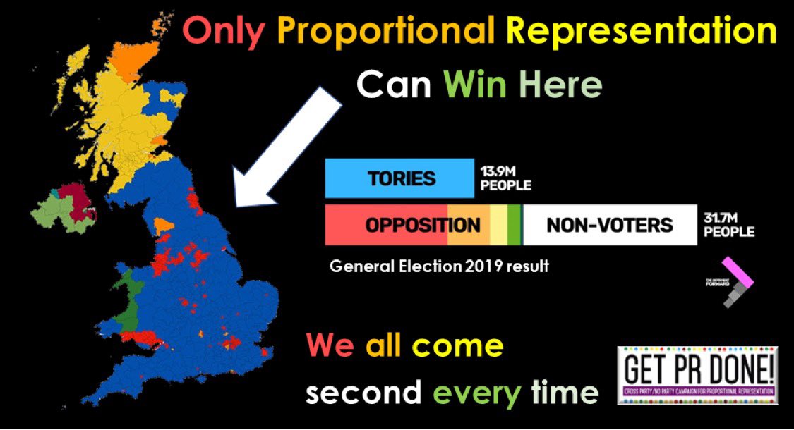 You do have to get the Tories out. After Brexit, Covid corruption, cost of living crisis, reckless foreign policy, privatised water, Rwanda. They’ve got to go. But it matters who and what political system you replace them with. #Vote4PR #GetPRDone