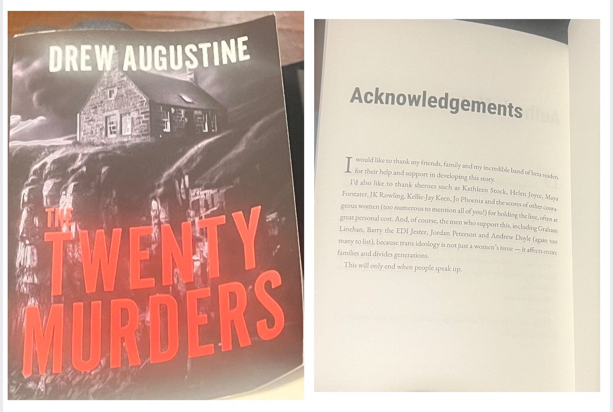 The Twenty Murders By Drew Augustine Available at @AmazonUK Acks to @Docstockk @HJoyceGender @MForstater @jk_rowling @ThePosieParker @JoPhoenix1 @Glinner @HeadWarriorTWM @jordanbpeterson @andrewdoyle_com “This will only end when people speak up”