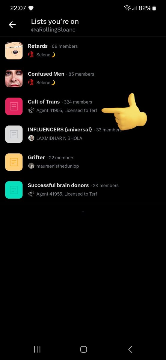 terfs are all doing some weird 'agent' thing now but they're totally not a weird ass cult. been seeing it a lot. 🤷‍♀️