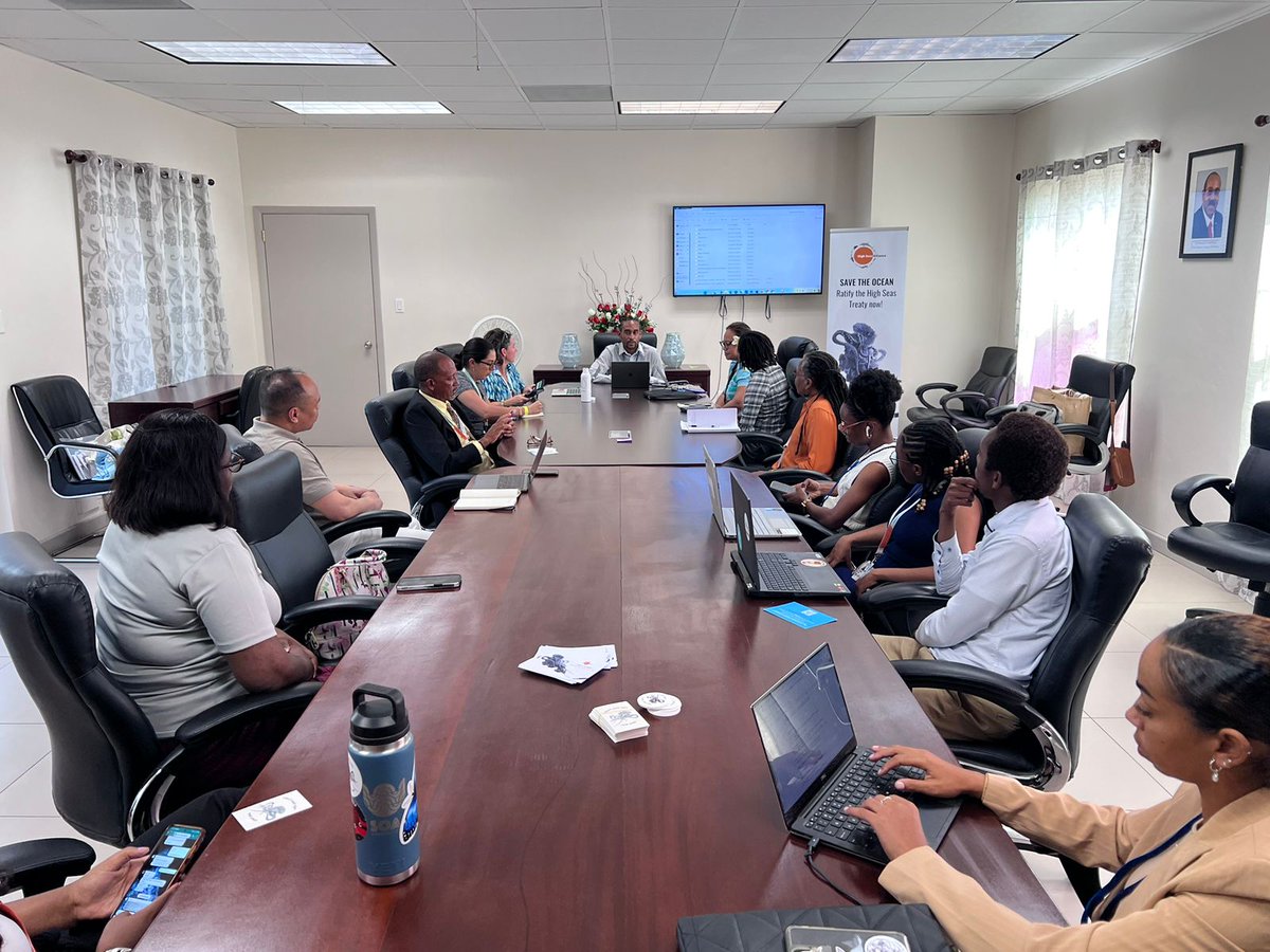 Our team has made it to Antigua and Barbuda 🇦🇬for #SIDS4! Today we kicked off with a session alongside #CARICOM civil society organizations to dive into the vital role they can play in the ratification and implementation of the #HighSeasTreaty. #RaceForRatification #BBNJ #SIDS