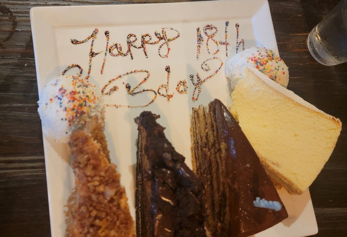 Thank You to the @JimmysSeafood Family! Hell of a Birthday Surprise Desert!! Great Food, Even Better People !!