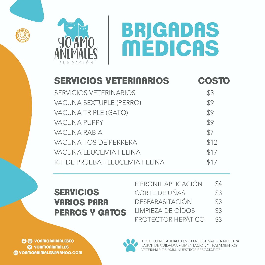 Si no pudiste este fin de semana asistir a nuestra brigada médica, te tenemos nuestra opción de entre semana .
Martes  @petproec Plaza Quil
Jueves @petstation_ec Plaza Moderna Samborondon 
Horario : 10:00 - 17:00