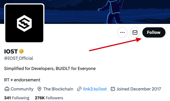 IOST_Official's tweet photo. Let's goooooold (checkmark)!!! Hit the follow button #web3 bebs! https://t.co/4hnFIxmgAY