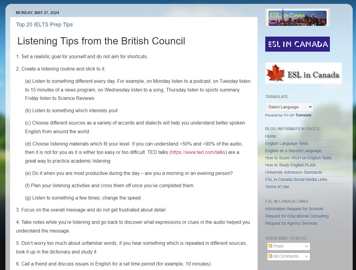 Listening Tips from the British Council

…fl-toeic-ielts-cambridge.blogspot.com/2024/05/top-20…

#IELTS #ESLlistening #IELTStestprep