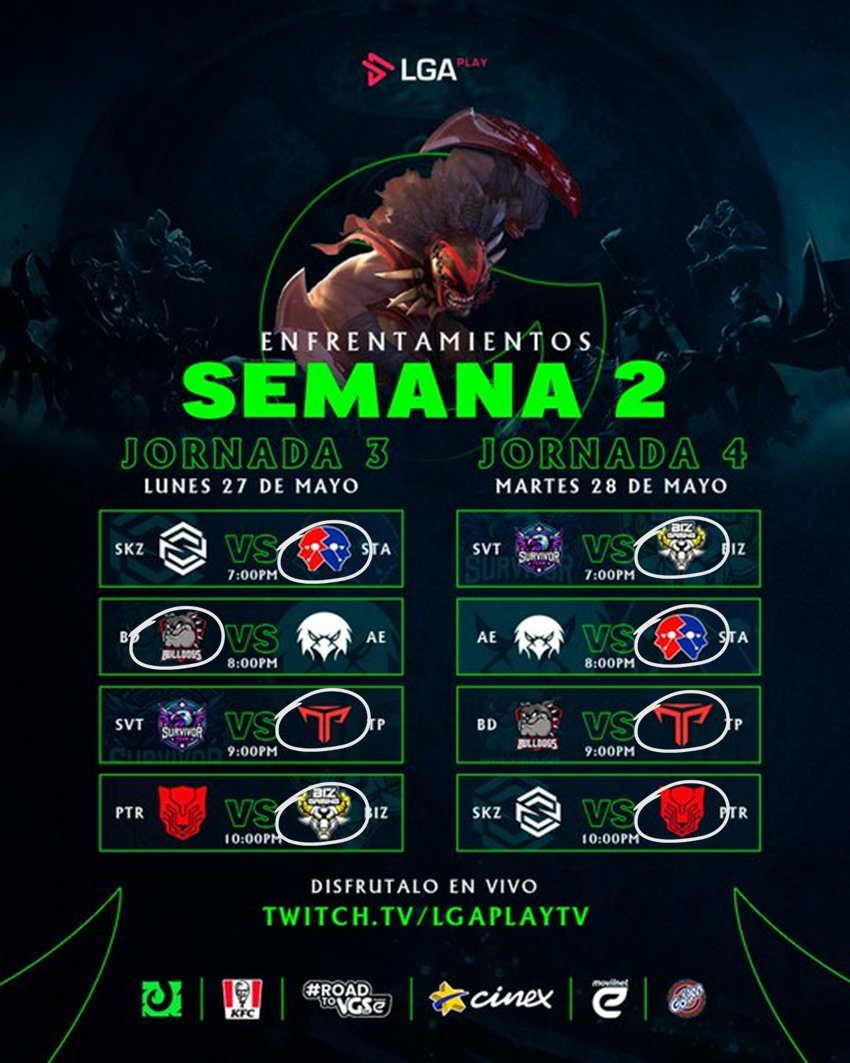 Rhacoz's tweet photo. Predicciones Week 2 #AncientsProLeague de la @LGAplay 

@SkillzArena Si GANAN esta semana brindo pollito de @KFC_VZLA 

@esbizgaming 
@PantereSports
@TeamCareperros
@StreamerArena 
@ascendentesport 
@teamsurvivord2 
@Tpgamingdota https://t.co/3YWjUznOaG