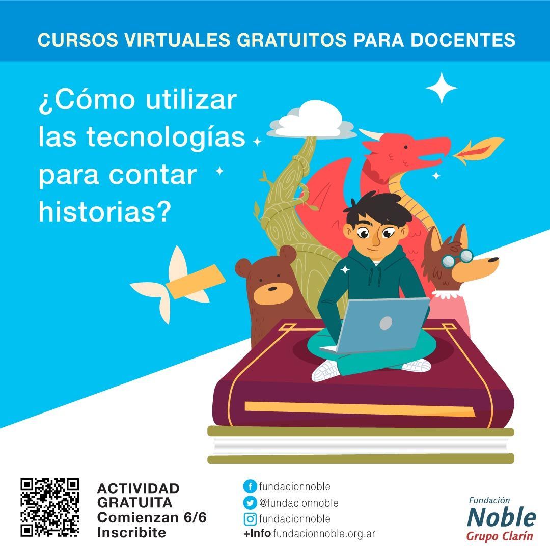 #CursosVirtuales💻 ¿Cómo puede la tecnología ayudarnos a contar historias? Inscribite en bit.ly/virtualesjunio…