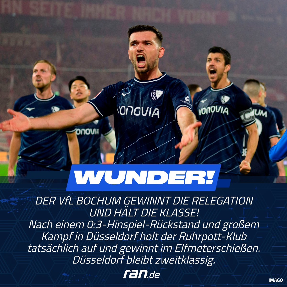 Der VfL gewinnt 5:6 im Elfmeterschießen und schickt die Fortuna ins Tal der Tränen! Ist das bitter für den Zweitligisten. #ranBundesliga #Relegation #F95BOC