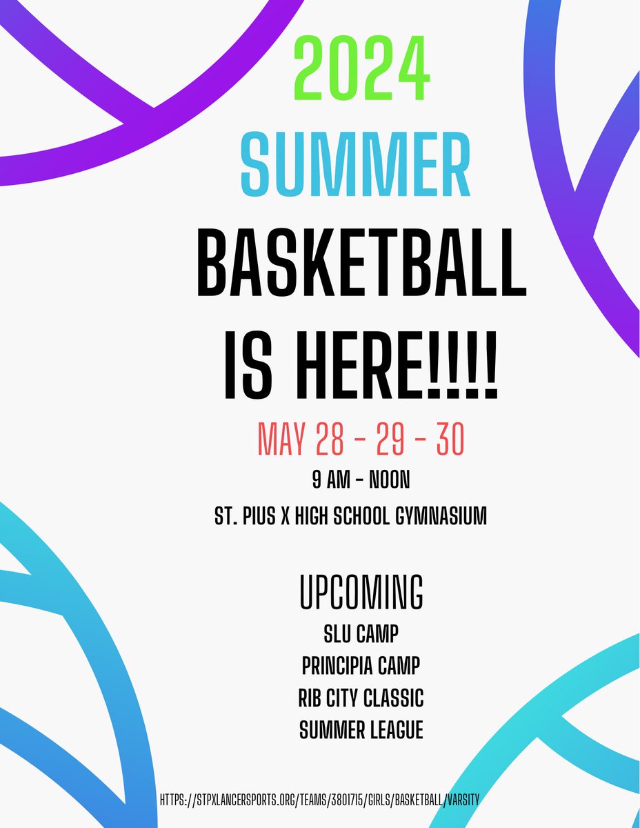 StPXGirlsBball's tweet image. Exciting things are happening at SPX!!! First summer girls basketball activities start tomorrow!! 9am-12pm Tuesday thru Thursday. All registered girls are invited to attend! Become a part of something special and give it a “shot”!! @stplancersports @stpxlancers