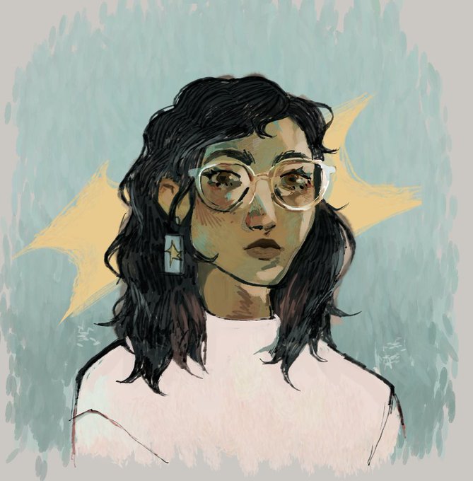 「dark-skinned female glasses」 illustration images(Latest)