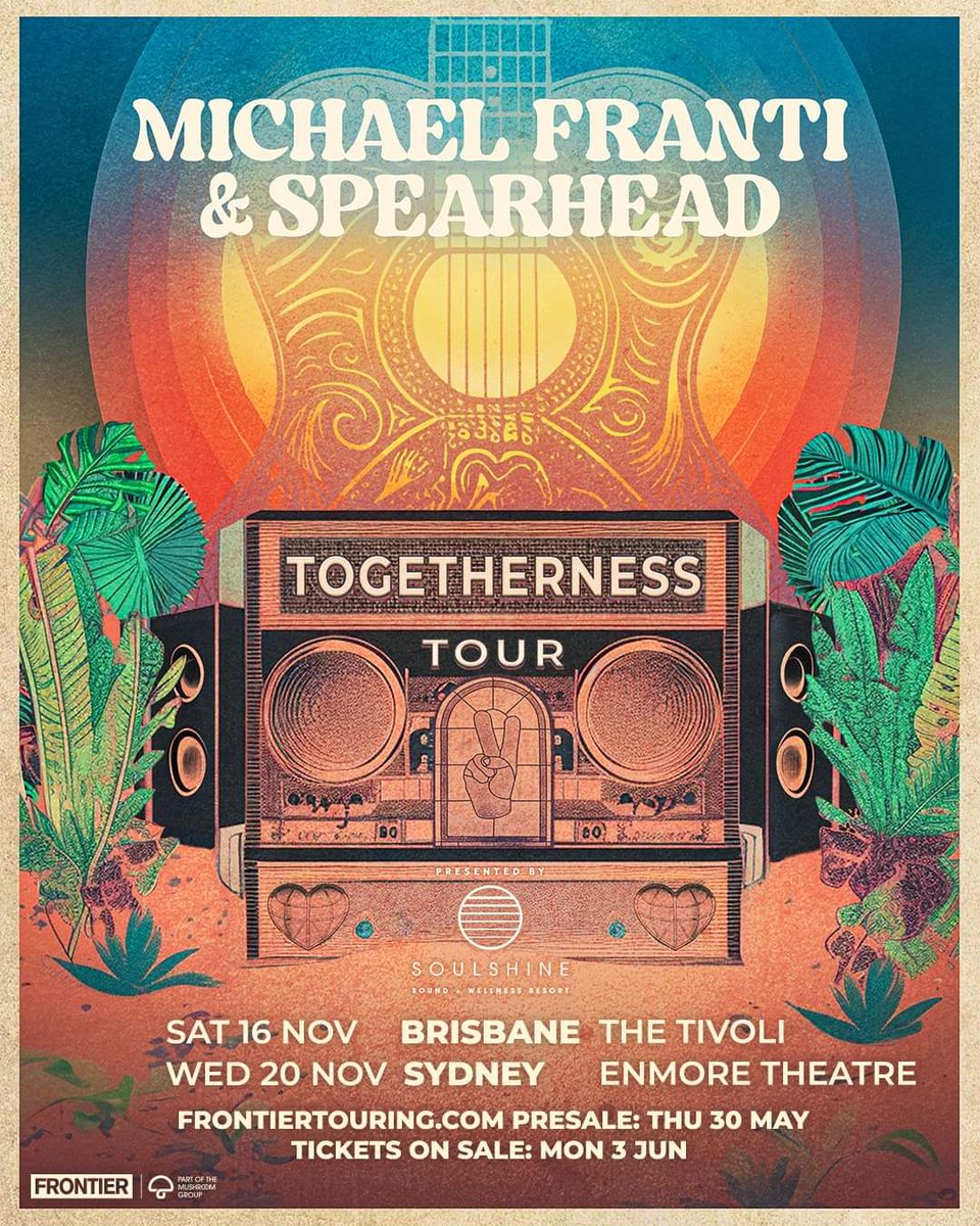 Michael Franti & Spearhead have announced some very special shows in Brisbane and Sydney this November