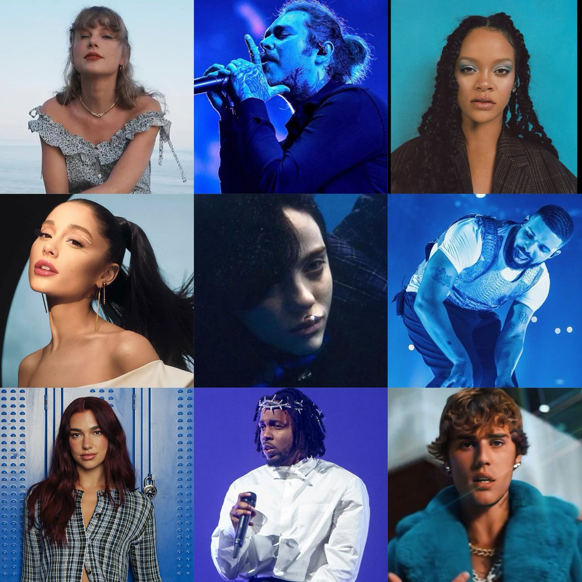 Artists with the most Spotify monthly listeners: 1. The Weeknd - 108.9M 2. Taylor Swift - 108.1M 3. Post Malone - 93.4M 4. Rihanna - 84.98M 5. Ariana Grande - 84.97M 6. Billie Eilish - 83.5M 7. Drake - 83.4M 8. Dua Lipa - 78.1M 9. Kendrick Lamar - 77.1M 10. Justin Bieber - 75.7M