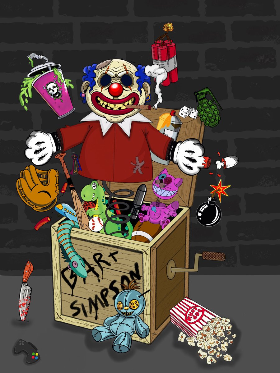 💥💥 NEW DROP 💥💥 ' a mysterious box ' a dreadful ,red clown to comes out from this mysterious box with his amazing freinds. 6️⃣ edition 1️⃣0️⃣ $xtz objkt.com/tokens/KT1VmBY…