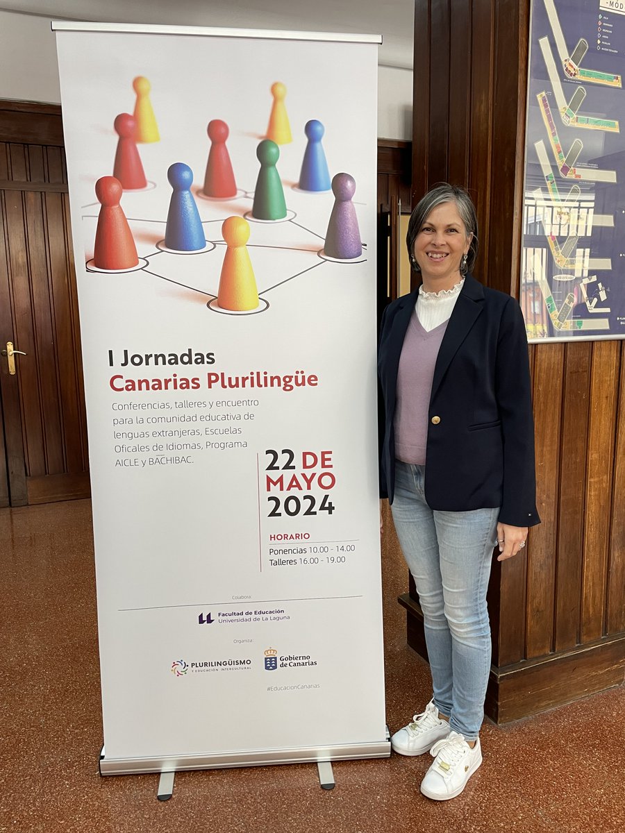 Nos alegramos de que haya propuestas como las I Jornadas Canarias plurilingüe (www3.gobiernodecanarias.org/medusa/ecoescu……).  María Esther Rodríguez Gil, coordinadora del MAICLE, fue invitada a dar una conferencia. Nuestro profesorado viaja y nuestros estudios, también. #somosfilologia
