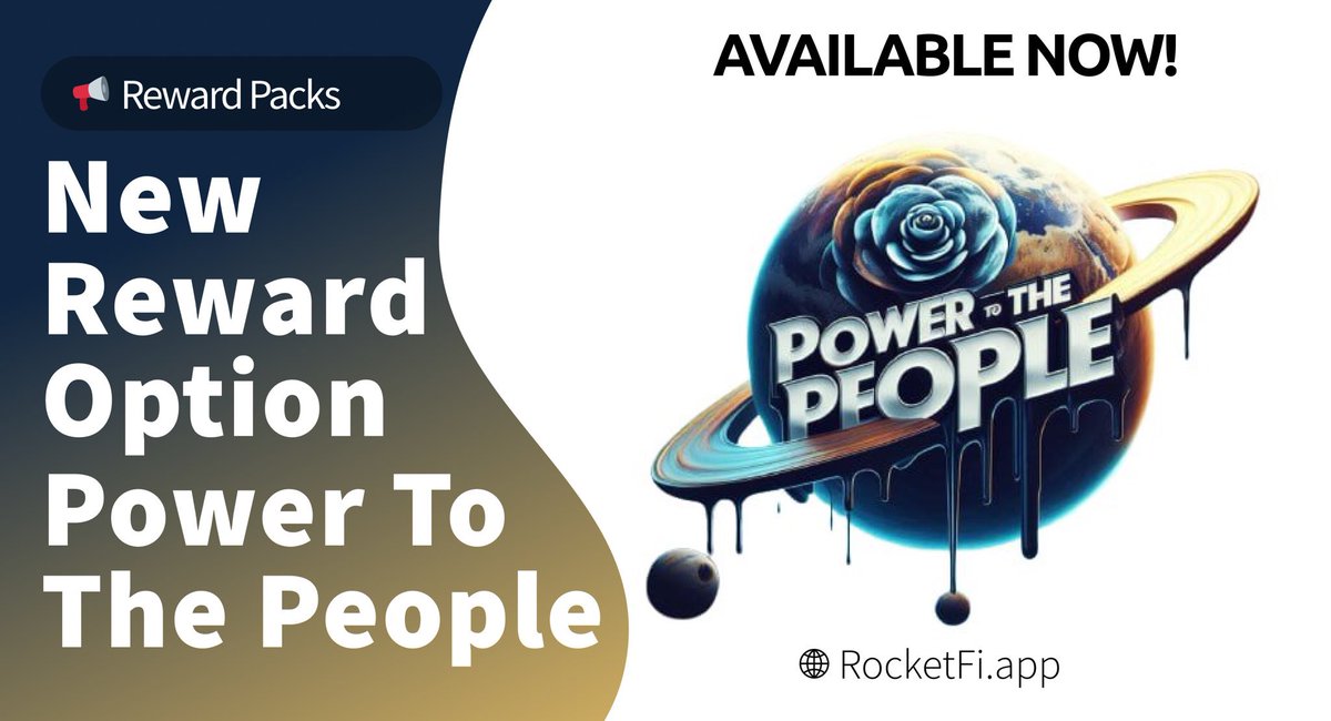 Exciting news🤩 $PTTP is available as a reward option over at <a href="/RealRocketFi/">RocketFi</a> 💰 Don’t miss out on this chance! Head over to their website at:
rocketfi.app

Join our TG to stay updated with our latest announcements:  
t.me/PowerToThePeop…

#BNB #BSC #Crypto #PTTP