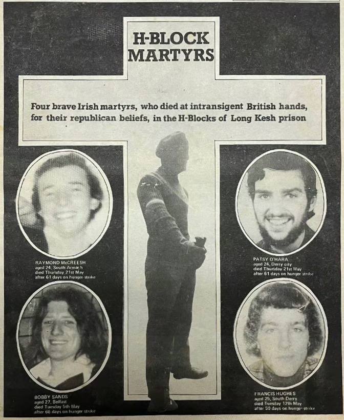 Four brave Irish Hunger strikers.