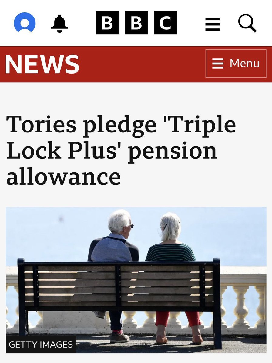 For the past 14 years, @Conservatives have delivered for pensioners with the Triple Lock. Now, we’re going one step further. While Labour threatens a tax raid on the elderly, our new Triple Lock Plus ensures the state pension will NEVER be taxed.