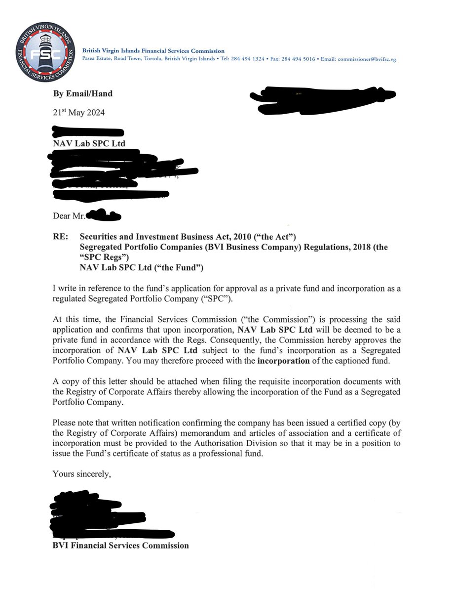 🎉 Major milestone achieved! NAV is now approved as a regulated Segregated Portfolio Company (SPC) fund in the British Virgin Islands.

This puts NAV in the same category as <a href="/BlackRock/">BlackRock</a>'s new Digital Liquidity Fund, providing strong investor protections &amp; oversight. 🔒