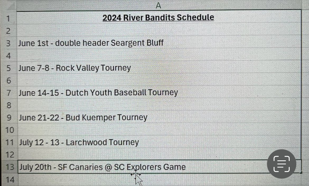 RivBanditBall's tweet photo. 2024 River Bandit Schedule. ***not listed is Memorial Day Scrimmage vs Larchwood @ home*** https://t.co/5tciUM7Amp