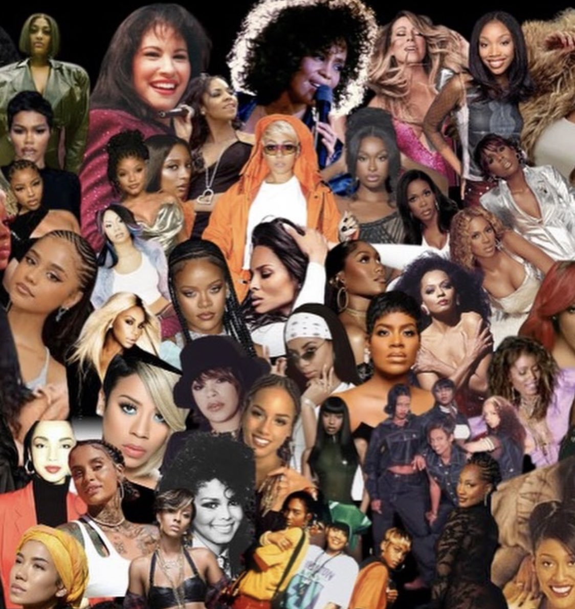 Queen Naija includes @Ciara in a collage of woman she respects & look up to ❤️🎤 “a moment of homage to some women who paved the way & girlies thriving today 🫶🏆” #CelebsLoveCiara