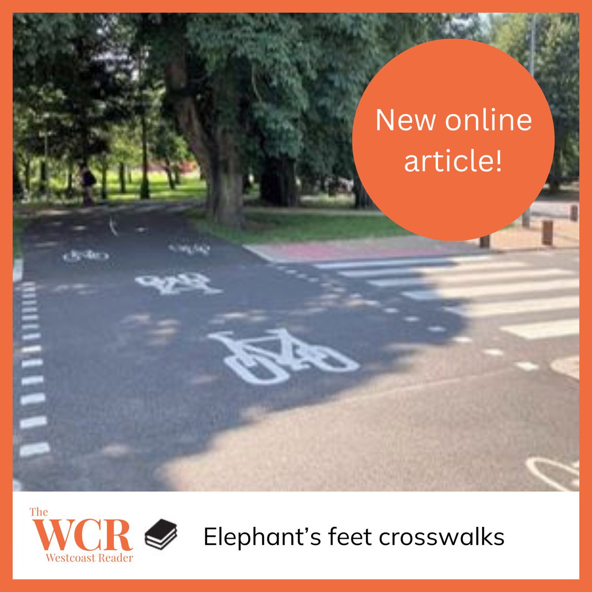 Have you seen these special crosswalks that help keep people on bikes and walking stay safe?
👉 Learn about them in this free Book Level 3 online article: thewestcoastreader.com/elephants-feet…

It comes with exercises, an online quiz and audio file!
#Newspaper #AdultLiteracy #DigitalNews