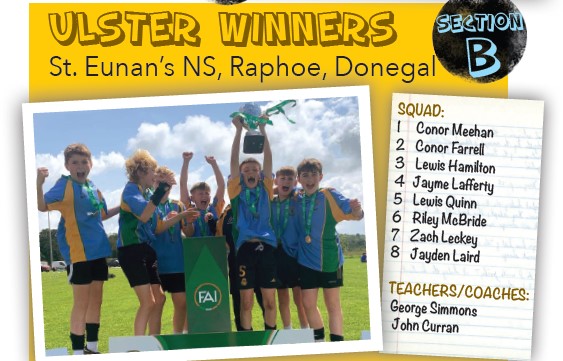 ⚽️ MEET THE TEAMS 🏆 🅱️ Cup 💚 Scoil Phádraig, Westport, Mayo 💙 Kentstown NS, Meath ❤️ Gaelscoil Choinn tSáile, Cork 💛 St. Eunan's NS, Raphoe, Donegal 👉 #Primary5s