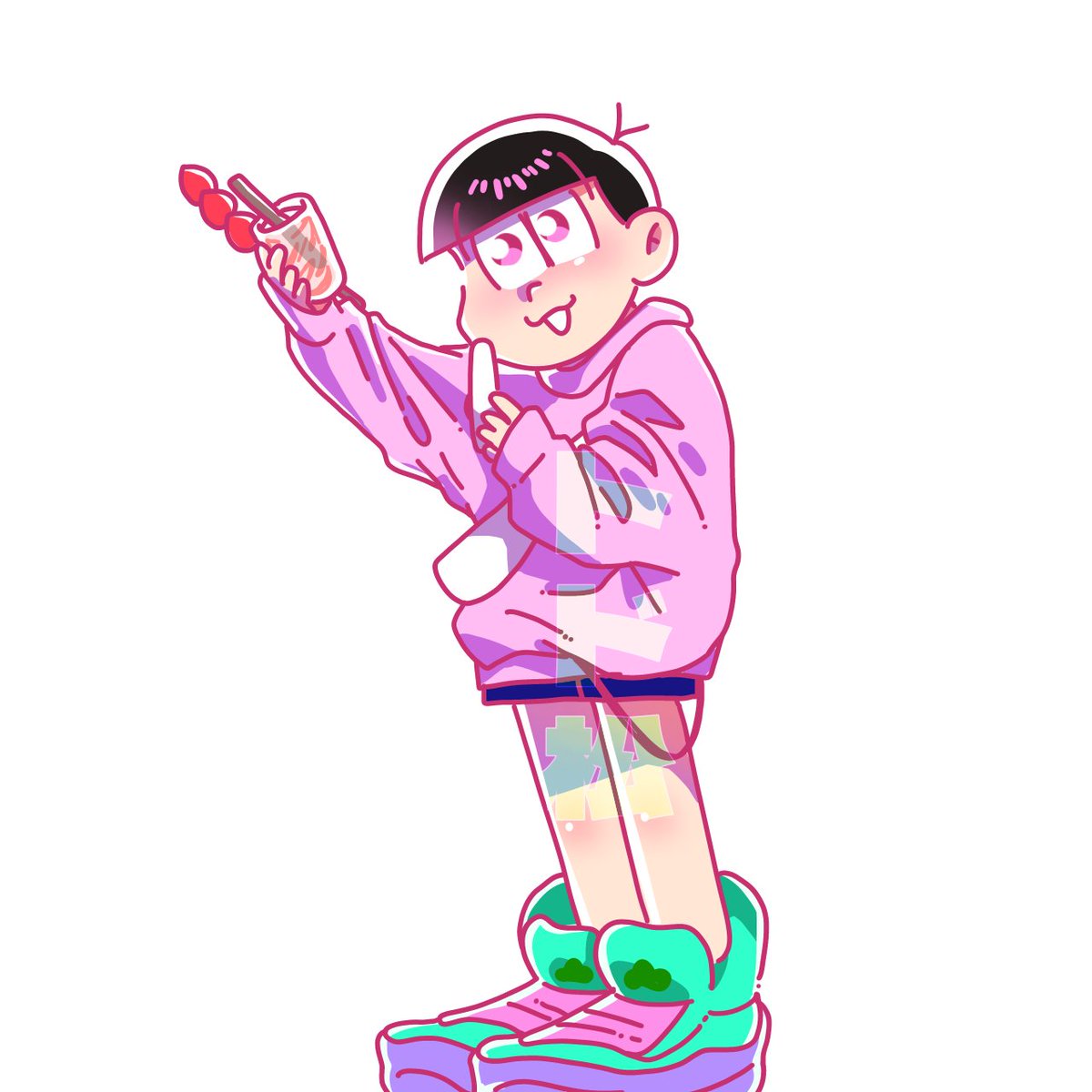 トド松 おそ松さん #へそウォ #トド松 #チャイナ服 #桃饅頭
