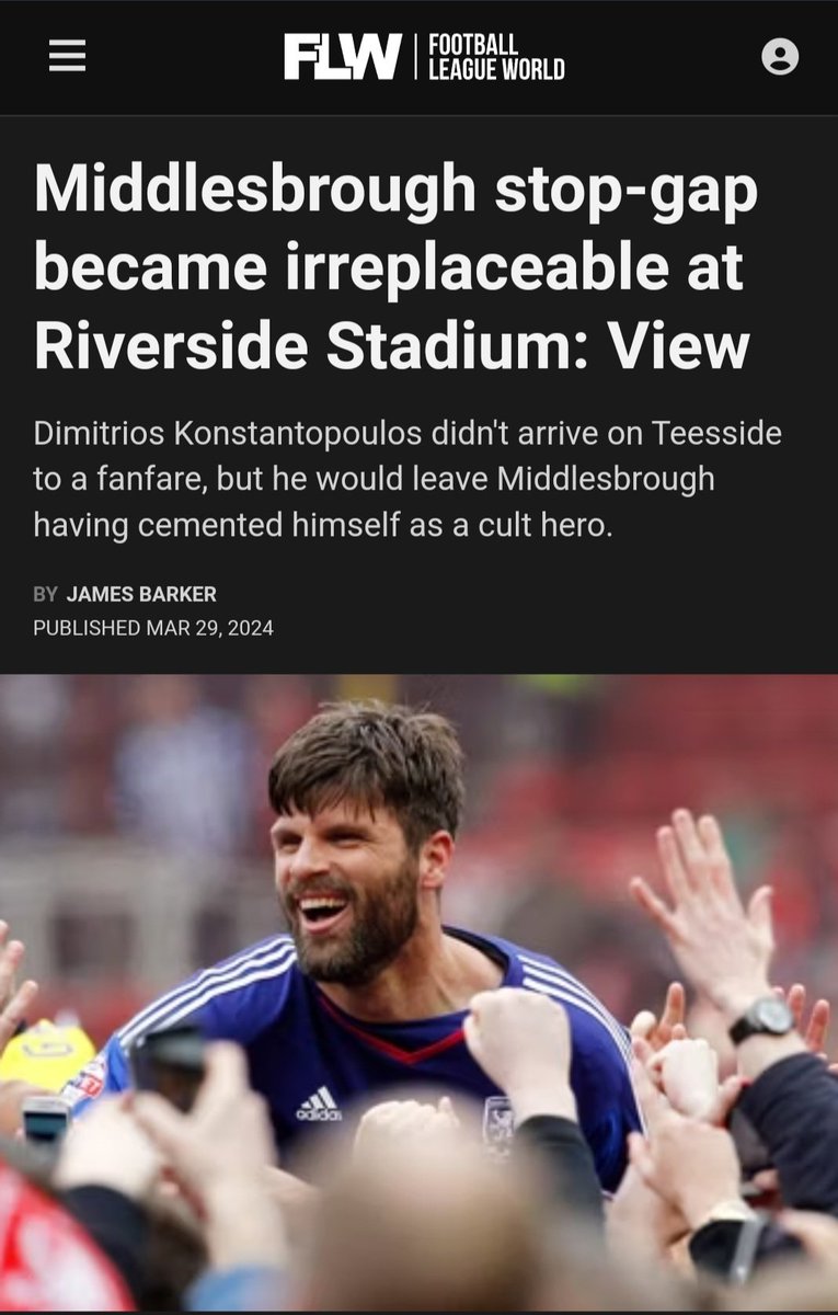 Thank you for your kind words FLW 🙌

footballleagueworld.co.uk/middlesbrough-…