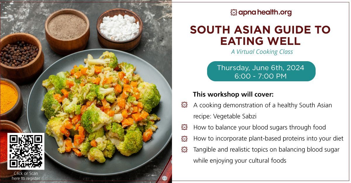 Are you in search of some recipes that can cater to South Asian taste while maintain a healthy and balanced diet? This session may suit you well.
Please register here ➡️ induscs.info/VirtualCooking… 
.
.
.
#Type2Diabetes #diabetesawareness #DiabetesManagement #diabetestype2