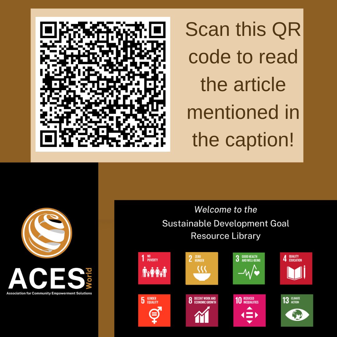 Sub-Saharan Africa’s economic growth is hindered by rising conflict, climate change, and high debt. The @WorldBank aids in climate and development breakthroughs aligned with #SDG 8.1. Scan the QR code to learn more and visit ACESWorld.org today! #Africa #ClimateChange