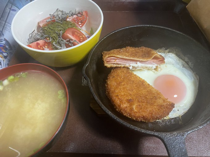 ハムカツほか。 