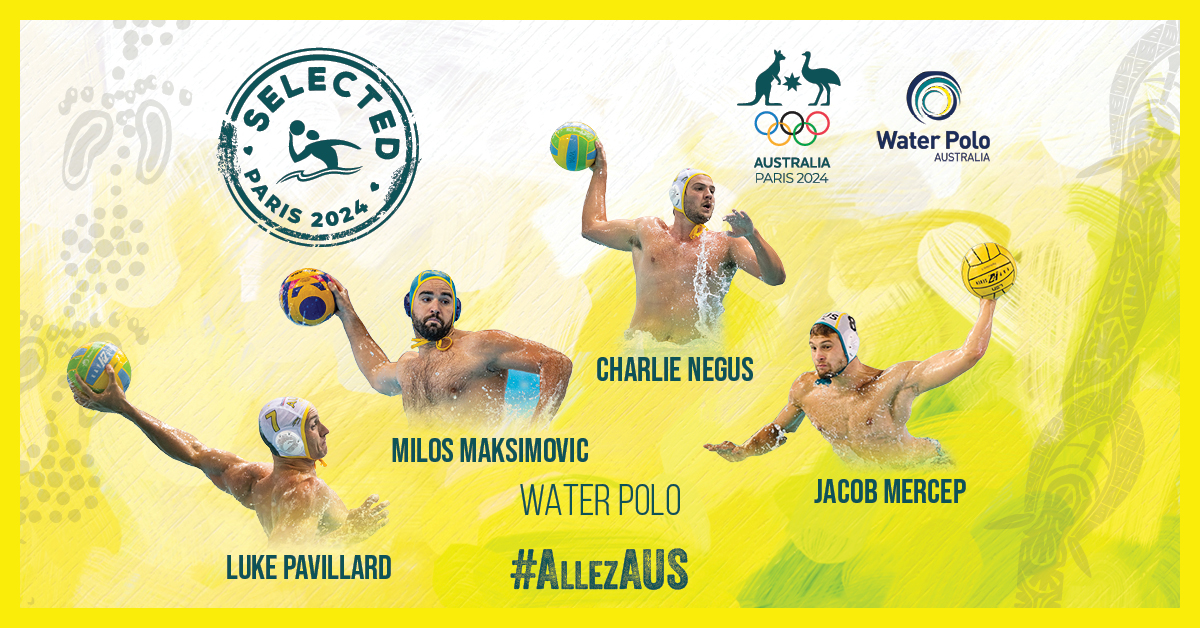 Aussie Sharks co-captains Blake Edwards & Nathan Power lead a team with 10 Olympic debutants for the #Paris2024 Olympic Games! #AllezAUS | @waterpoloaus