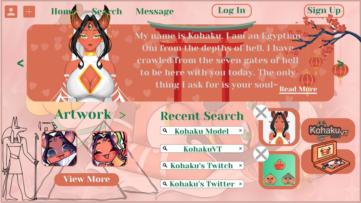 KohakuOniVT's tweet photo. My name is Kohaku. I am an Egyptian Oni from the depths of hell. I have crawled from the seven gates of hell to be here with you today. The only thing I ask for is your soul~
Sfw-#kohartku NSFW- #kojaculate
Model Mama: @Azusai0
Emotes: Onkushii https://t.co/o5ZNhBN3u9
