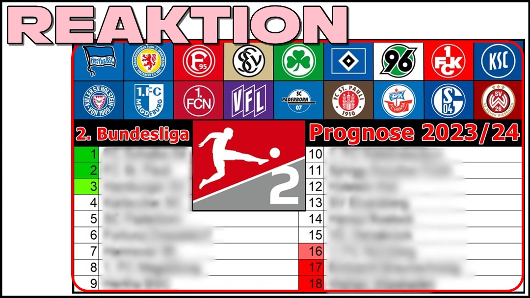 REAKTION auf meine 2. BUNDESLIGA Prognose 2023/24: youtu.be/Ubc1olesddg