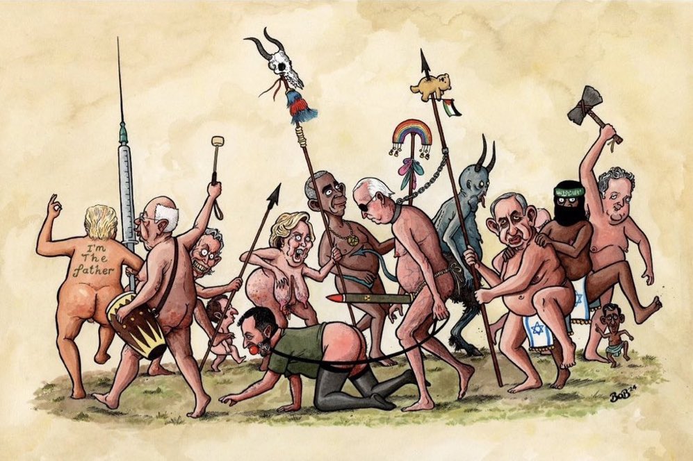 The last circle of the devils. 

I love the tiny Sunak and Macron.