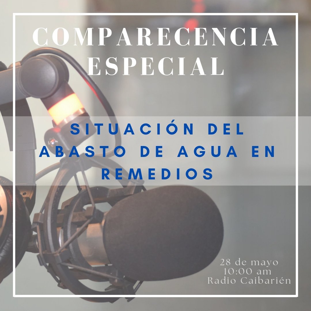 nuestroremedios's tweet photo. 🎙️| COMPARECENCIA ESPECIAL: SITUACIÓN DEL ABASTO DE AGUA EN REMEDIOS

🗣️| Para abordar la situación con el abasto de agua en Remedios, mañana martes, a las 10:00 am, comparecencia especial en el programa radial «A puertas abiertas».

#NuestroRemedios
#YoRindoCuenta https://t.co/0LVO42uTMP