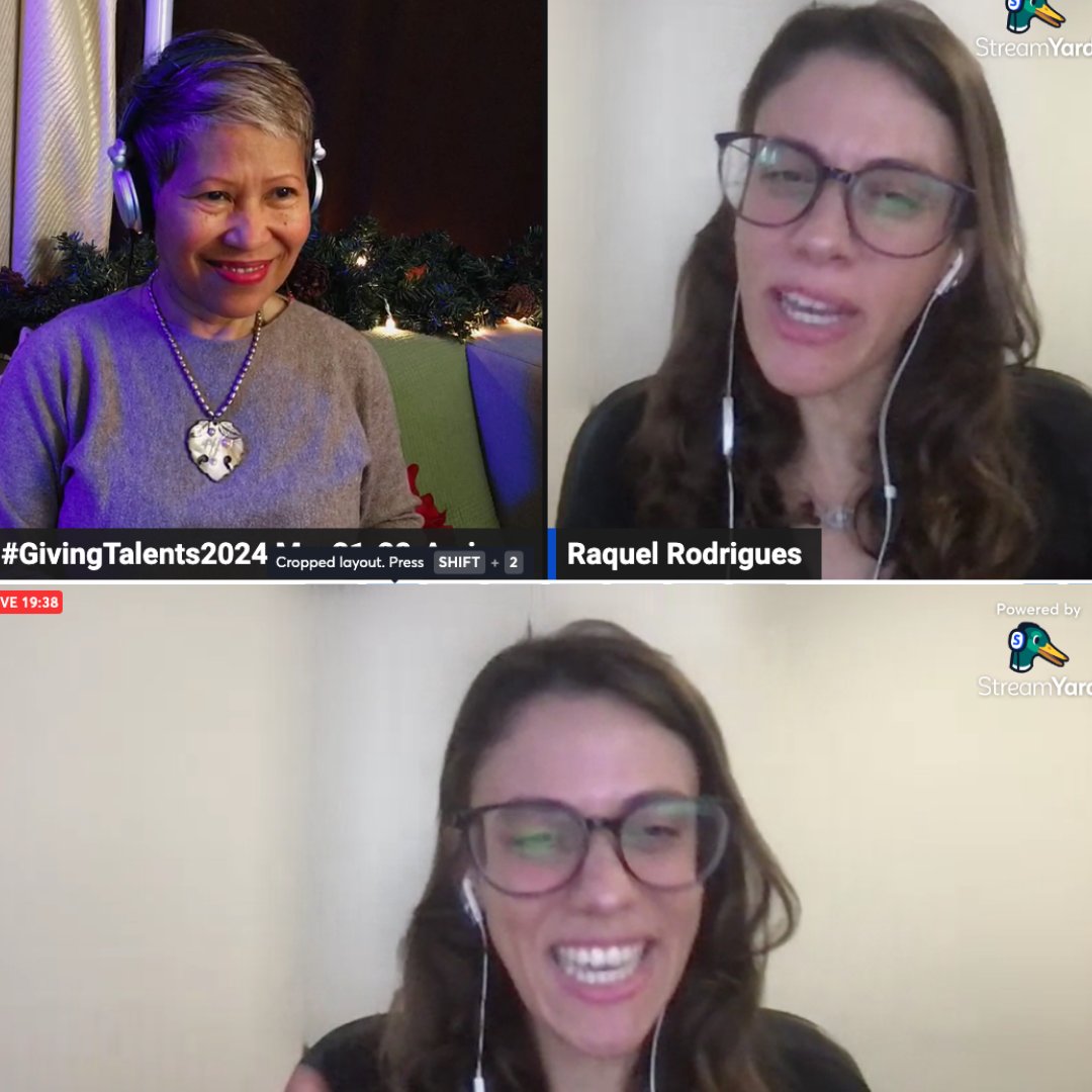 GivingTalents's tweet photo. We are at the tail end of a "Week of #GivingTalentsSpring2024 since #May21.

We continued the LIVESTREAM today, #May27 "Our Shared Stories of Growing Community Resilience &amp; Belonging" with @Raquel Rodrigues e Rodrigues. 

Tune in here, https://t.co/DDr2uoABti https://t.co/svTNKOwnDH