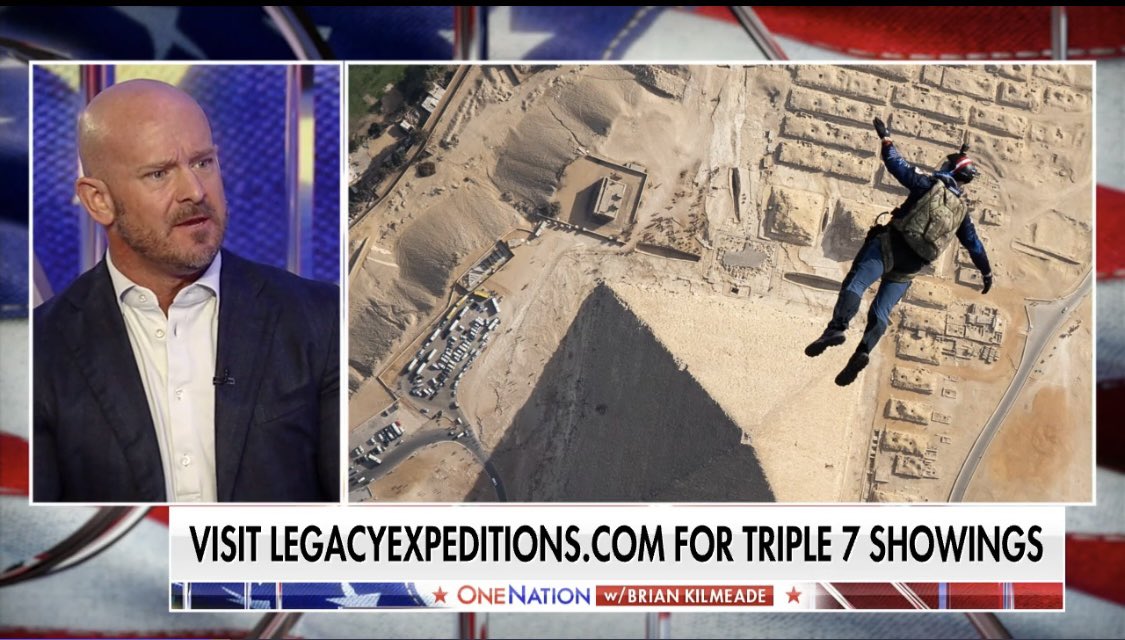 “TRIPLE 7: THEY SAID IT COULDN’T BE DONE” @MJSarraille , retired Navy Seal, talks about the vets breaking records skydiving worldwide in new film aiming to raise $7M for Folds of Honor. Watch Intw on Facebook & Instagram #briankilmeade #onenationfnc @FoldsofHonor @kilmeade