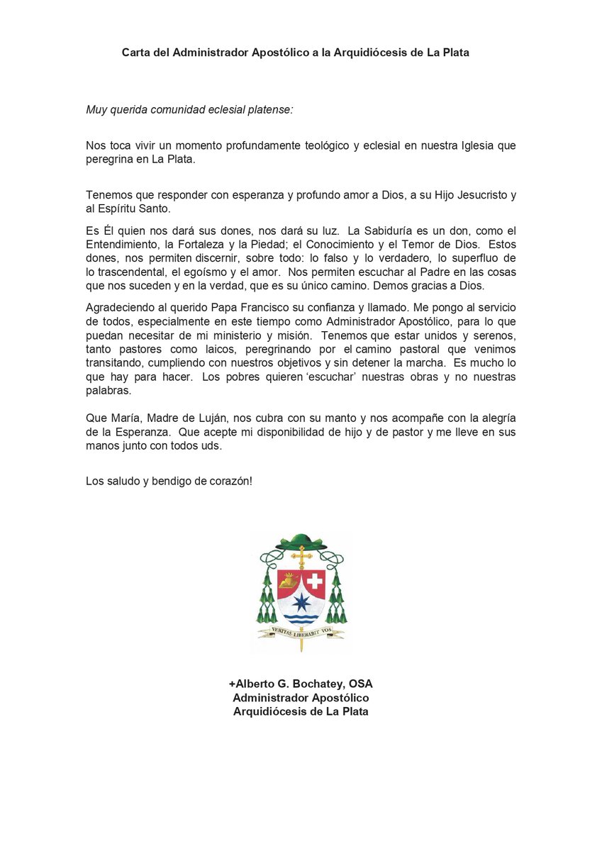 Arquidiócesis de La Plata (@arzobispadolp) on Twitter photo  Arquidiócesis de La Plata (@arzobispadolp) on Twitter photo