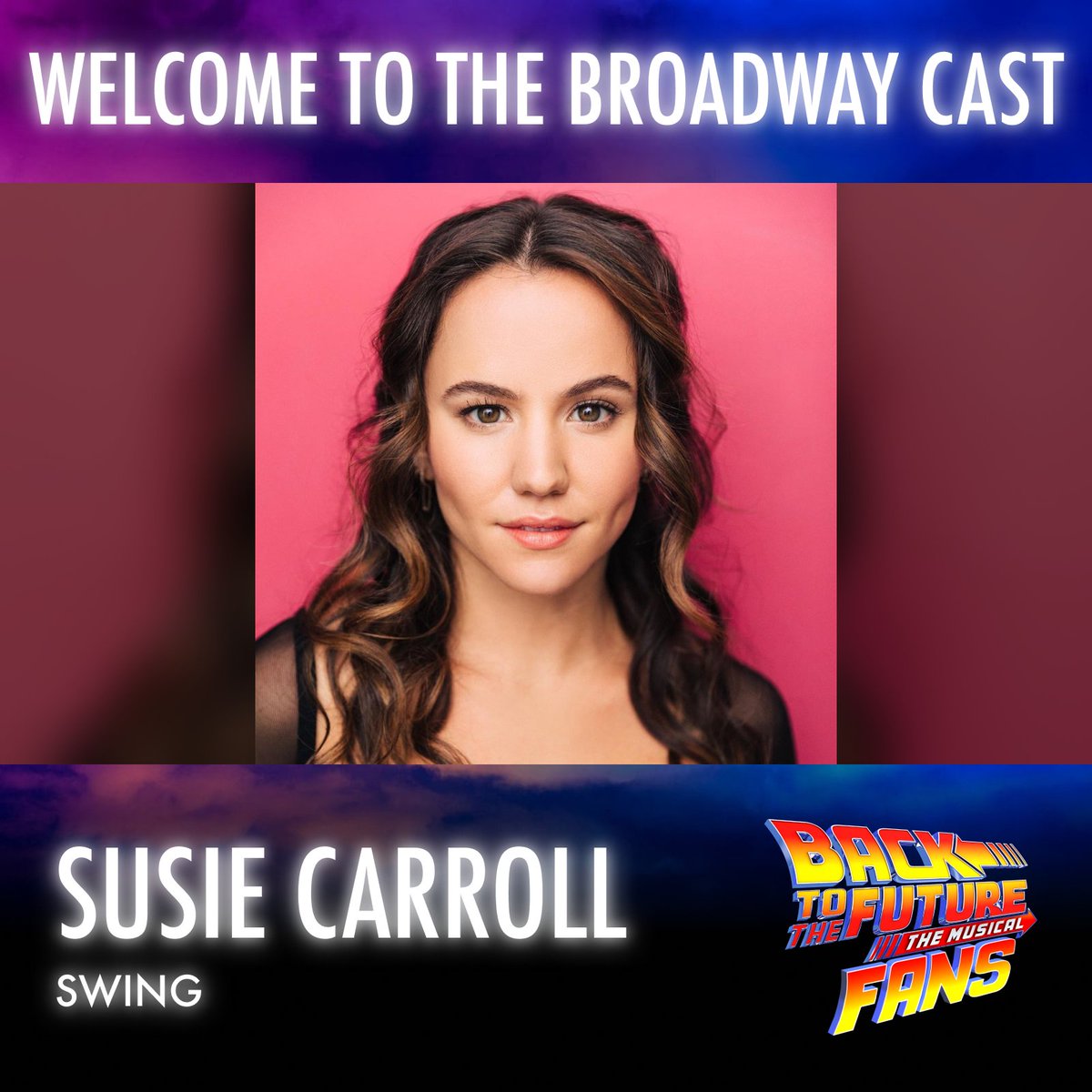 The Chamber of Commerce welcomes Susie Carroll to Hill Valley! 💐

According to @playbill, Susie joins the amazing @BTTFBway Broadway cast as a swing tomorrow. Many congratulations and a huge warm welcome! 👏

#bttfbway #bttfbroadway #backtothefuturebroadway #broadway #swing