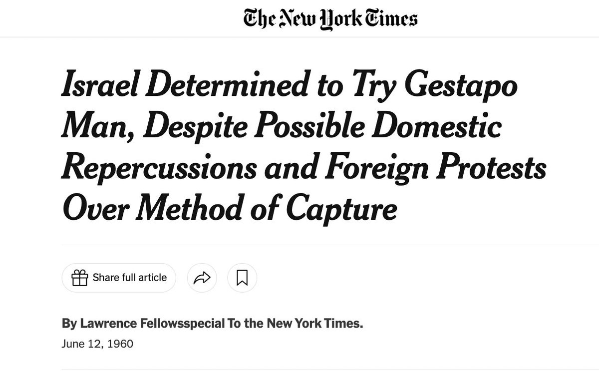 This is how the New York Times wrote about Israel's trial of Adolf Eichmann — an architect of the Holocaust