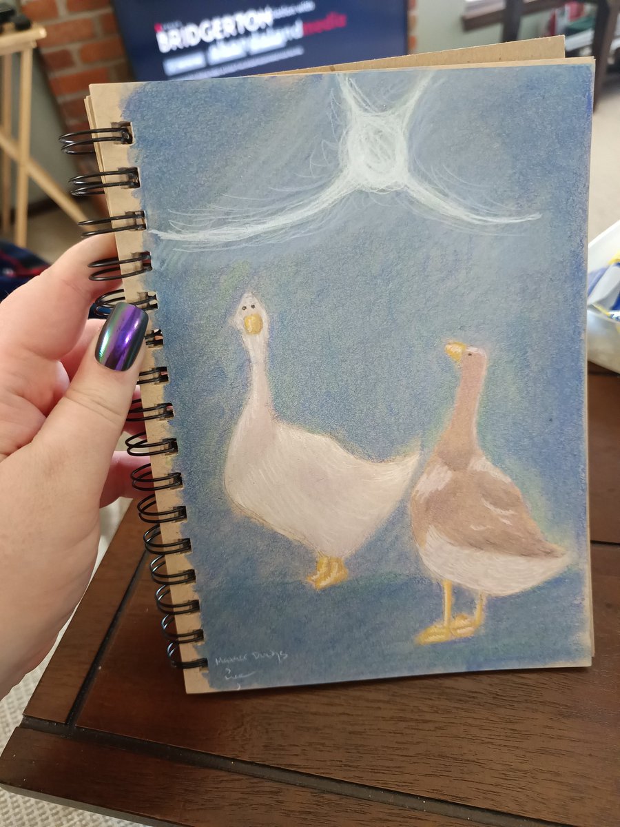 #meteorducks! In chalk pastel and charcoal.