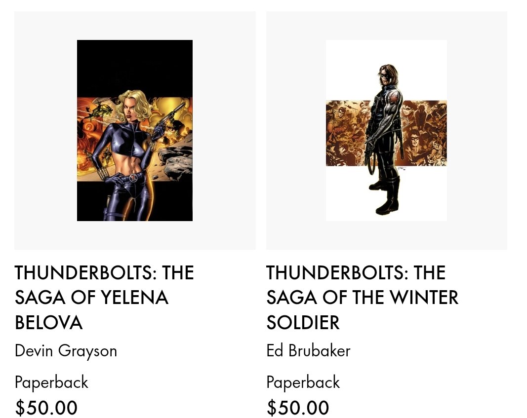 QuidVacuo's tweet photo. ¡Yelena y Winter Soldier tendrán una saga de cómics recopilatoria!

Saldrá bajo el título 'THUNDERBOLTS: THE SAGA OF YELENA BELOVA' y 'THUNDERBOLTS: THE SAGA OF WINTER SOLDIER'.

Posiblemente salgan antes de la película, lo que implica también el peso de ambos personajes. https://t.co/pgD60SrNQO