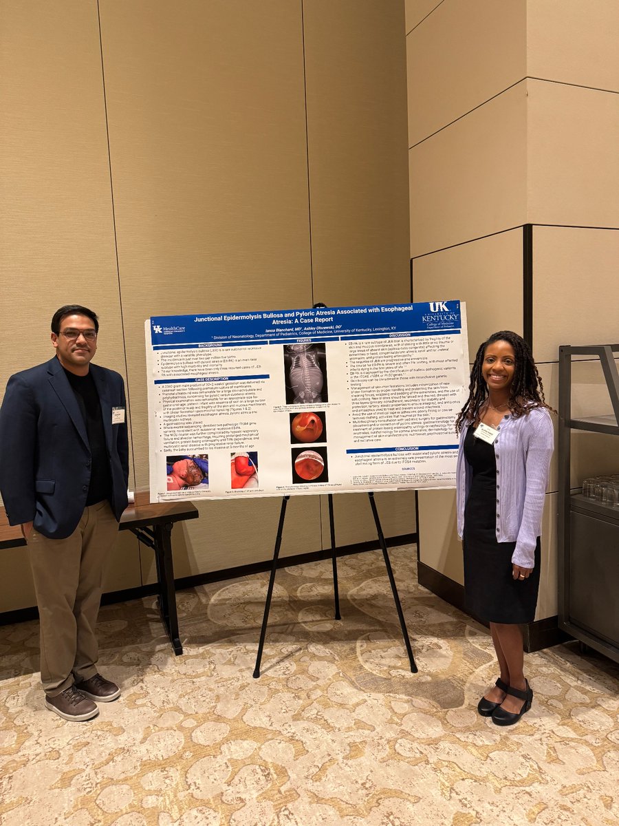 Congratulations to our wonderful fellows Ravi Bhavsar and Ianna Blanchard for winning the Best Poster presentation at the Southeastern Association of Neonatologists Conference, 2024! <a href="/KCHKids/">Kentucky Children's</a>