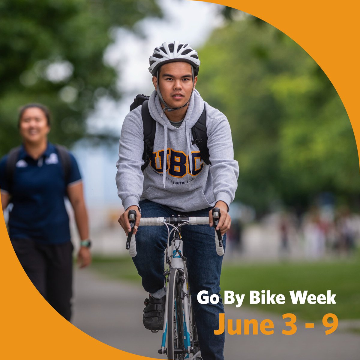 Get your wheels ready! 🚲 

Go by Bike Week is happening June 3 to June 9! Register individually, with a group, or with your department. Log all your rides and win awards! 

For more information, visit planning.ubc.ca/go-bike-week

#GoByBike #AnyRideCounts