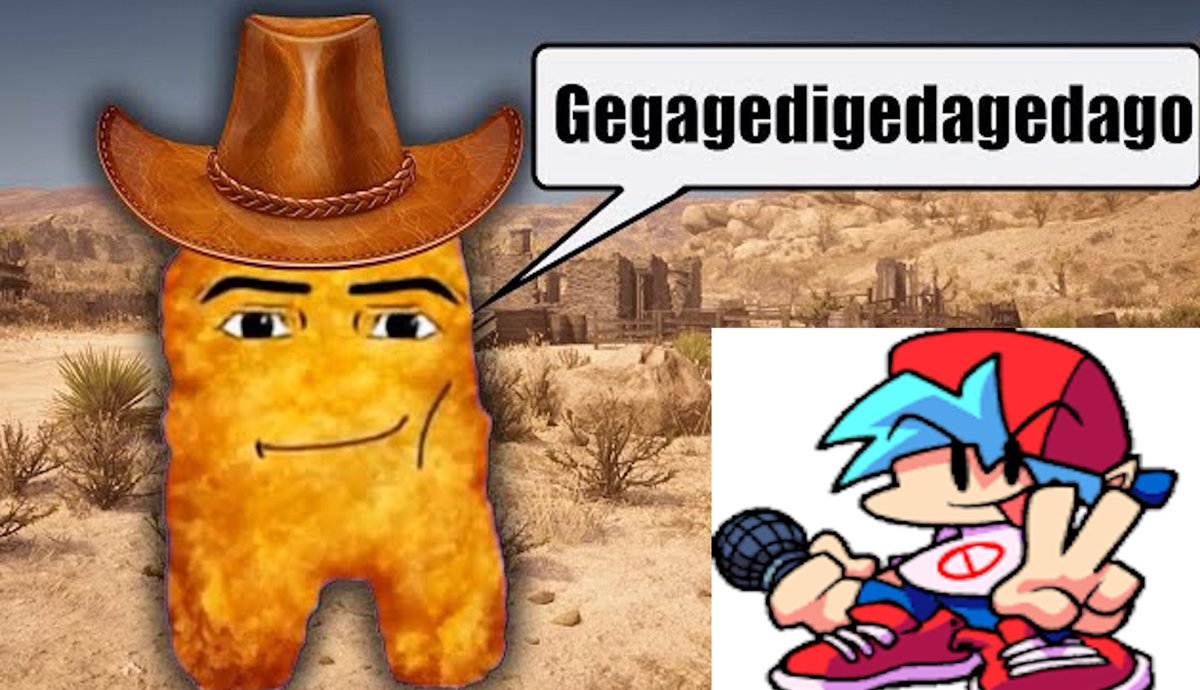 yo @ninja_muffin99 i have an awesome idea for a friday night funkin week, vs gegagedigedagedago nugget. u could sample the gegagedigedagedago song for the instrumental it would be the coolest shit ever fr. give the fans what they want!