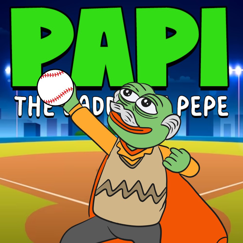 PapiCoinArmy's tweet photo. @IcedKnife $PAPI THE FATHER OF PEPE, 1 DAY OLD.
CA : 0x6dc469A3Ef387AD9619df7774388aE26439ac8D4
#PAPI #PEPE #PepeFather #MemeCoin #Memes #Ethereum #ETH https://t.co/OQ8Y07qTSL