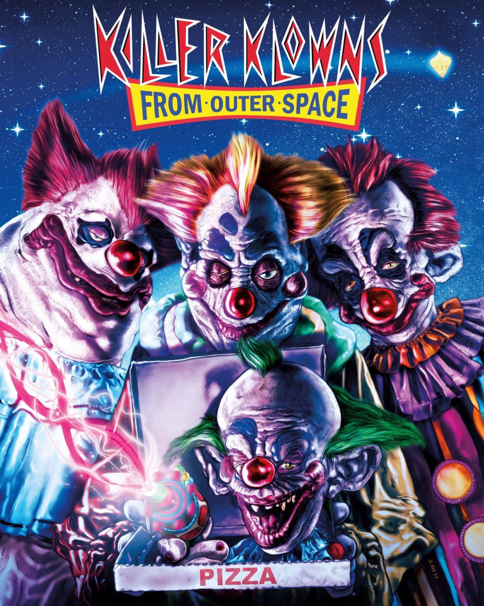 #OTD in 1988, the cult classic, “Killer Klowns From Outer Space” was released in theaters.  What are your thoughts on this wacky horror comedy?
#HorrorCommunity