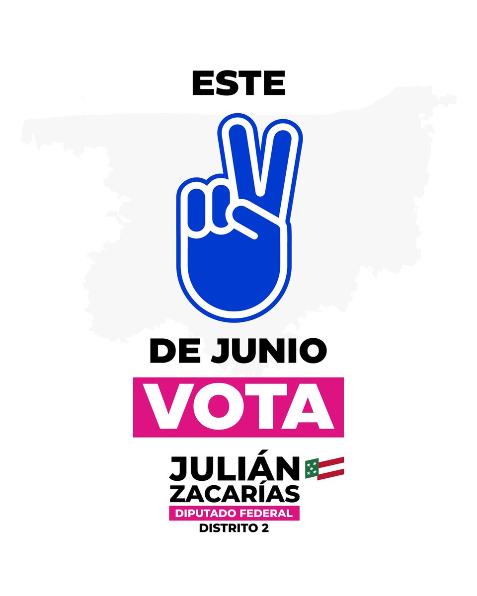 Este 2 de junio vota Julián Zacarías y vota 6 de 6. ✌️