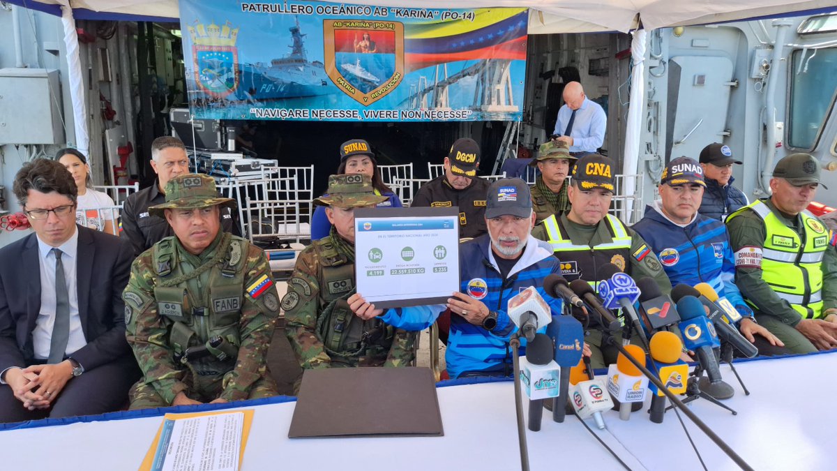 El MG <a href="/LopezvargasR/">MG. Richard López Vargas</a> destacó que la perfecta Unión-Cívico-Militar-Policial, ha logrado incautar un total de 22 mil 559,510 kilogramos de drogas en 4 mil 199 procedimientos, con 5 mil 235 detenidos en lo que va del año 2024.