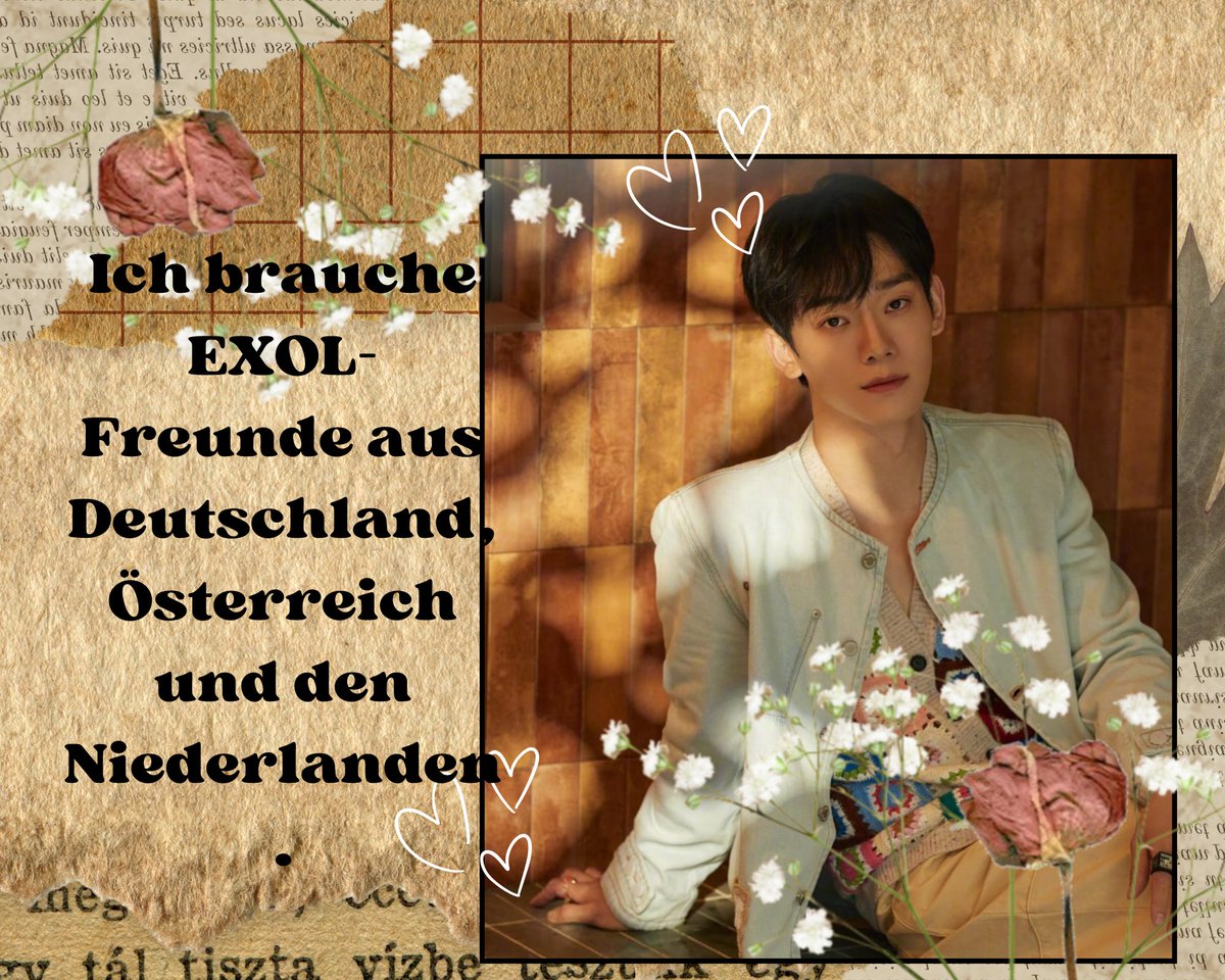 Ich brauche Freunde...
Deutschland🇩🇪 Österreich 🇦🇹
Schweiz 🇨🇭 Luxemburg🇱🇺Belgien🇧🇪 Niederlanden🇳🇱
@weareoneEXO #EXO #EXOL 
Bitte füllen Sie das untenstehende Formular aus. Wir danken Ihnen für Ihr Interesse. forms.gle/JvvZv5Hmhsb5Vt…